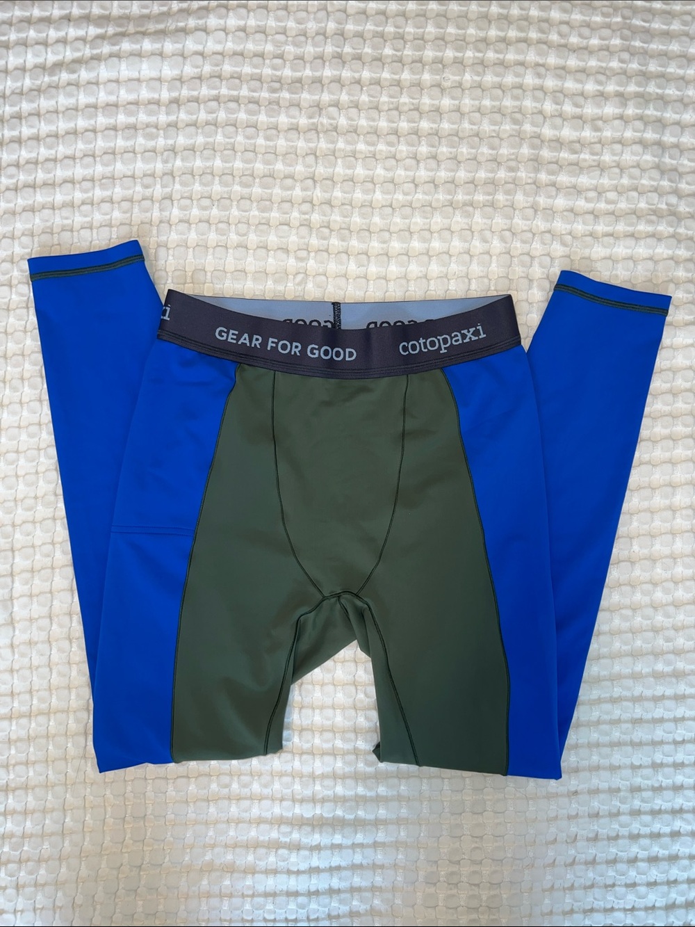 Cotopaxi Haraka Leggings Women’s Large Blue Green Compression Activewear Tights
